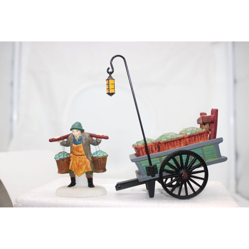 Dept 56 Dickens Village- Chelsea Market Fish Monger
